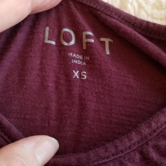 EUC Loft size XS maroon top cold shoulder - Picture 6 of 6